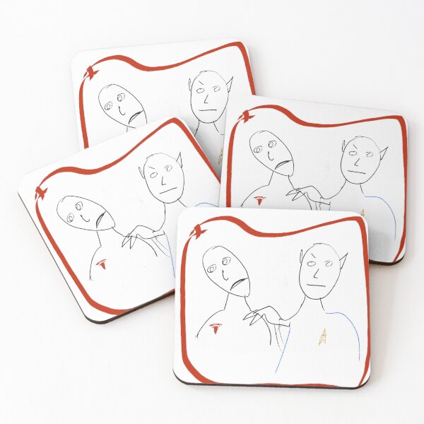 Item preview, Elon Vulcan Neck Pinch Red Square designed and sold by SpockLogic.