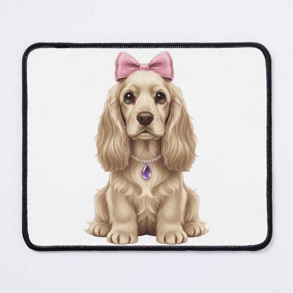 Item preview, Adorable Cocker Spaniel Puppy with Pink Bow designed and sold by k3rstman1.