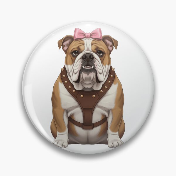 Item preview, Cute English Bulldog with Pink Bow Harness designed and sold by k3rstman1.