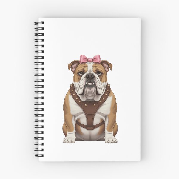Item preview, Cute English Bulldog with Pink Bow Harness designed and sold by k3rstman1.