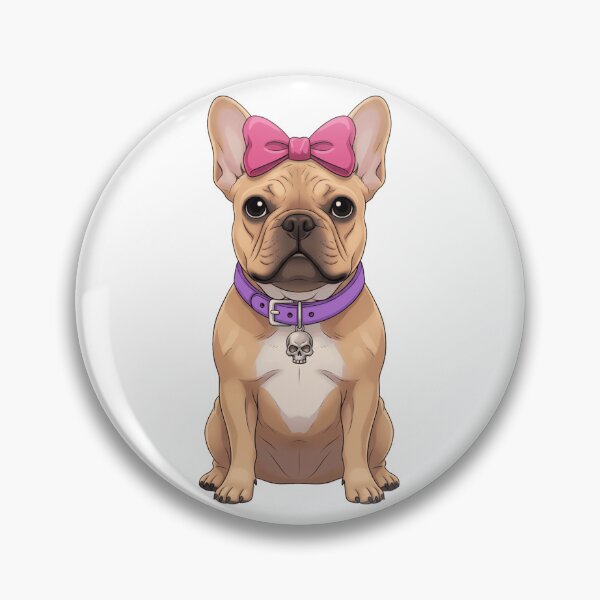 Item preview, Cute French Bulldog with Pink Bow and Skull designed and sold by k3rstman1.