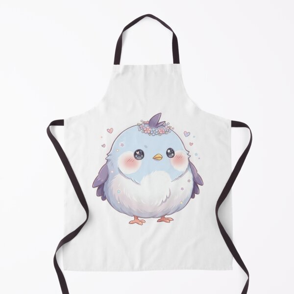 Item preview, Cute Pastel Blue Bird with Flower Crown & Sparkle Cheeks designed and sold by Stickivo.