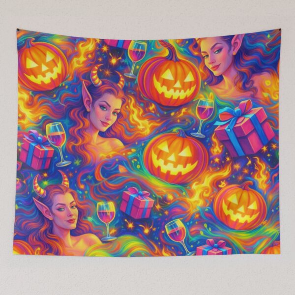 Item preview, Headless Horseman Neon Rainbow - Gothic Fantasy Romance Art  designed and sold by TheHorsemanRidesAgain.