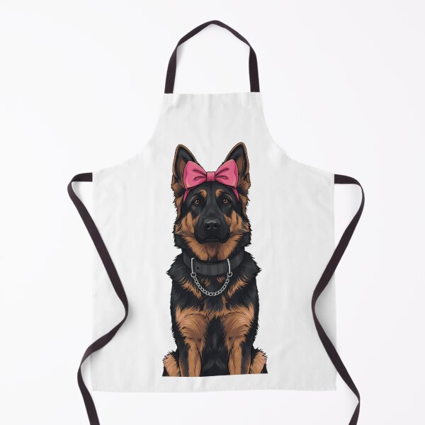 Item preview, Cute German Shepherd Dog Portrait Pink Bow designed and sold by k3rstman1.