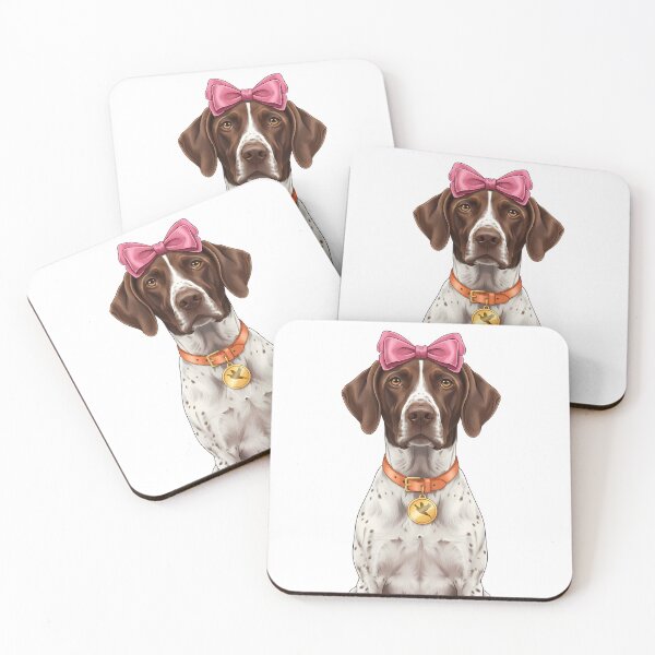 Item preview, German Shorthaired Pointer with Pink Bow designed and sold by k3rstman1.