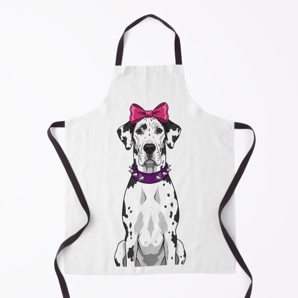 Item preview, Harlequin Great Dane with Pink Bow and Collar designed and sold by k3rstman1.