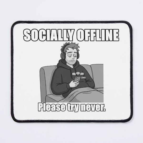 Item preview, Socially Offline Introvert Funny Shirt designed and sold by MemeLaundry.