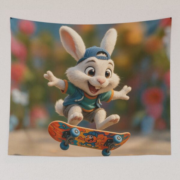 Item preview, Skater Snowshoe Hare designed and sold by Sillytoe.