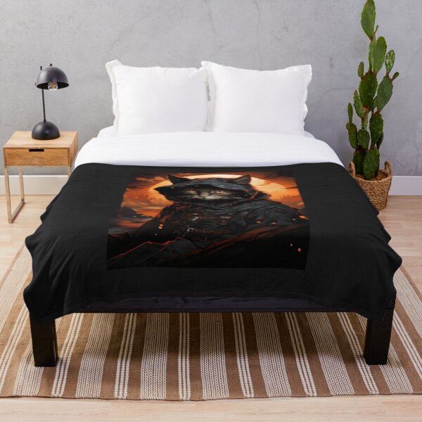 Artikelvorschau, Ninja-Samurai-Katze im Sonnenuntergang entworfen und verkauft von boldbrushstroke.