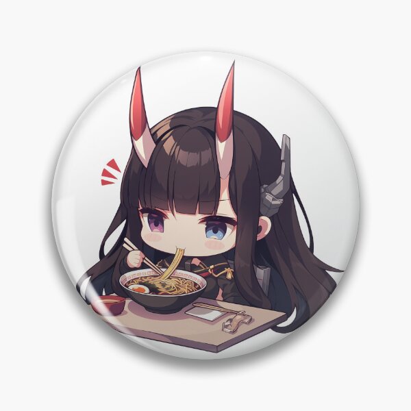 Item preview, Noshiro Azur Lane Chibi Ramen Slurp Quiet Night designed and sold by mildaclairmo.