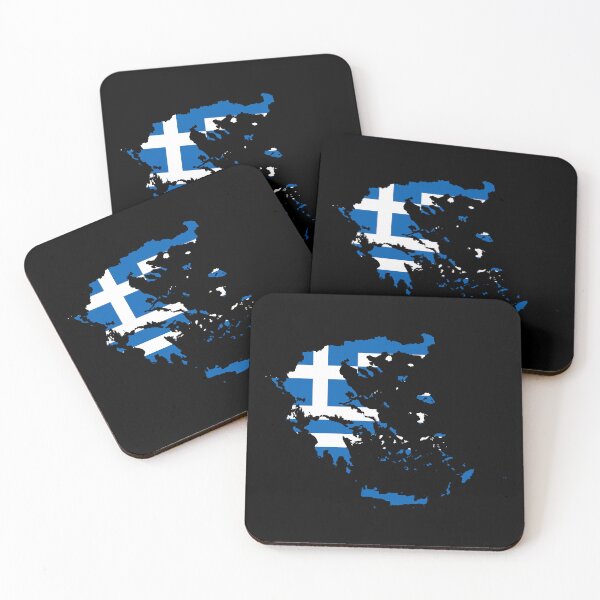 Item preview, Greece Flag Map designed and sold by DreamBrushy.
