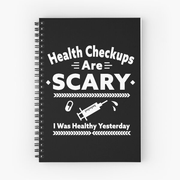 Item preview, Health Checkups Are Scary – Funny Anxiety Humor Typography Design_BK designed and sold by AckeeWolf.