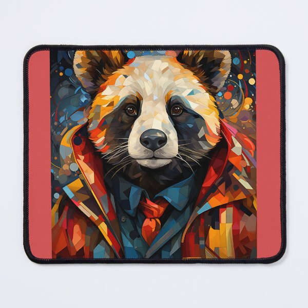 Item preview, panda bear in a suit portrait designed and sold by boldbrushstroke.