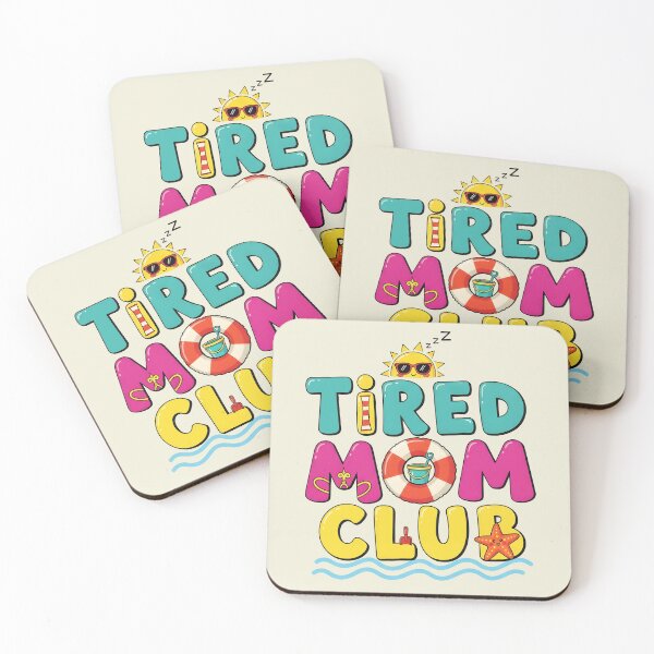 Item preview, Tired Mom Club – Relatable & Funny Mom Typography Design designed and sold by Sea Gem.