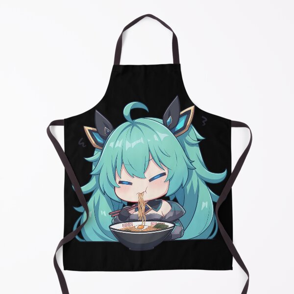 Item preview, Hatsune Princess Connect Kawaii Ramen Chibi Teal Sleepy Slurp designed and sold by mildaclairmo.