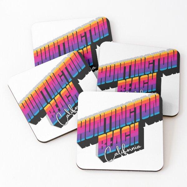Item preview, Huntington Beach California Retro 80s Stripe Design designed and sold by DonnaRaine.