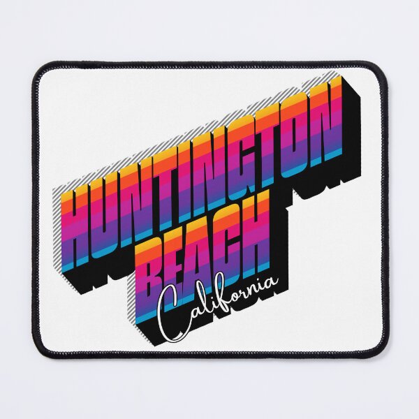 Item preview, Huntington Beach California Retro 80s Stripe Design designed and sold by DonnaRaine.