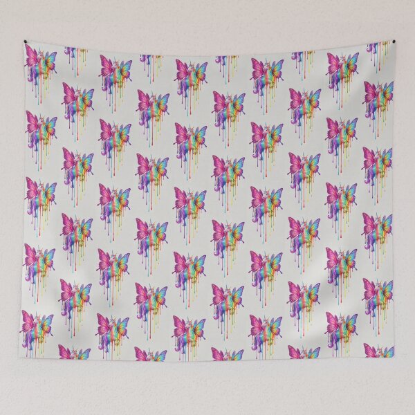 Item preview, Rainbow unicorn an butterfly  designed and sold by Kari's shop.