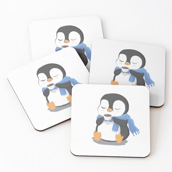 Artikelvorschau, Niedlicher Pinguin trinkt Kaffee entworfen und verkauft von NiDrox.