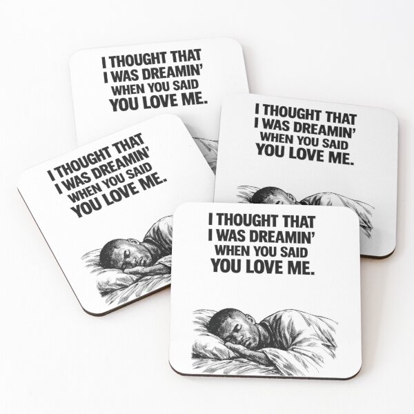 Item preview,  “I thought that I was dreamin’ when you said you love me" - Frank Ocean Ivy Lyrics Art – Blonde-Inspired Black and White Dream Print designed and sold by Donsean22.