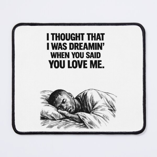 Item preview, “I thought that I was dreamin’ when you said you love me" - Frank Ocean Ivy Lyrics Art – Blonde-Inspired Black and White Dream Print designed and sold by Donsean22.