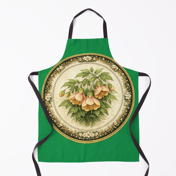 Item preview, Abutilon Glow – Lantern Bloom Botanical Circle Design designed and sold by TheJoyfulPen.