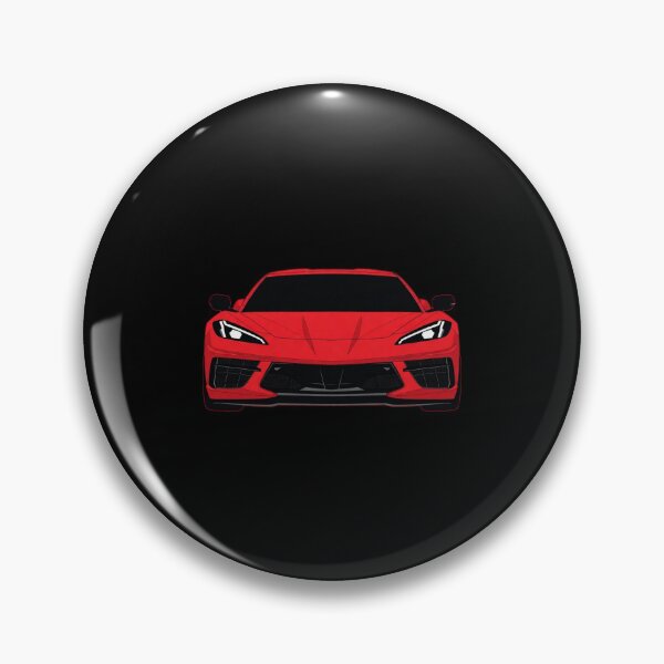 Item preview, Red Corvette C8 Front View Sports Car Art designed and sold by TheArtOfCar.