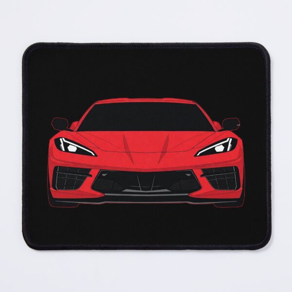 Item preview, Red Corvette C8 Front View Sports Car Art designed and sold by TheArtOfCar.