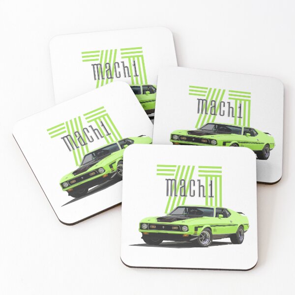 Item preview, 1971 Mustang Mach 1 Green Classic Muscle Car Art designed and sold by TheArtOfCar.
