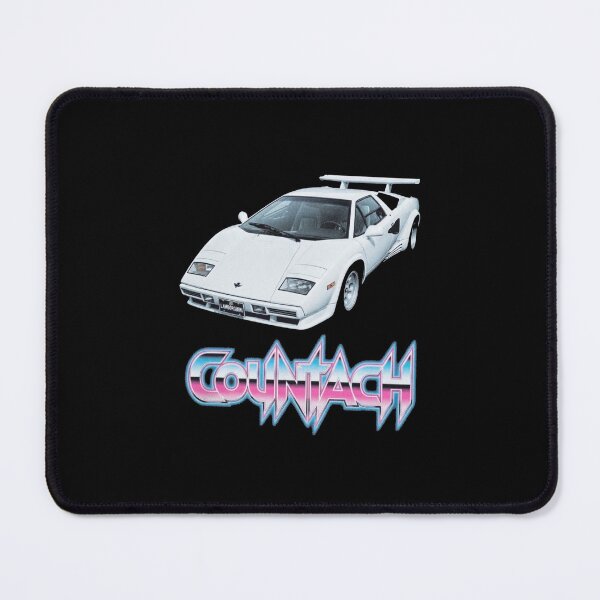 Item preview, Countach White Synthwave Supercar Art designed and sold by TheArtOfCar.