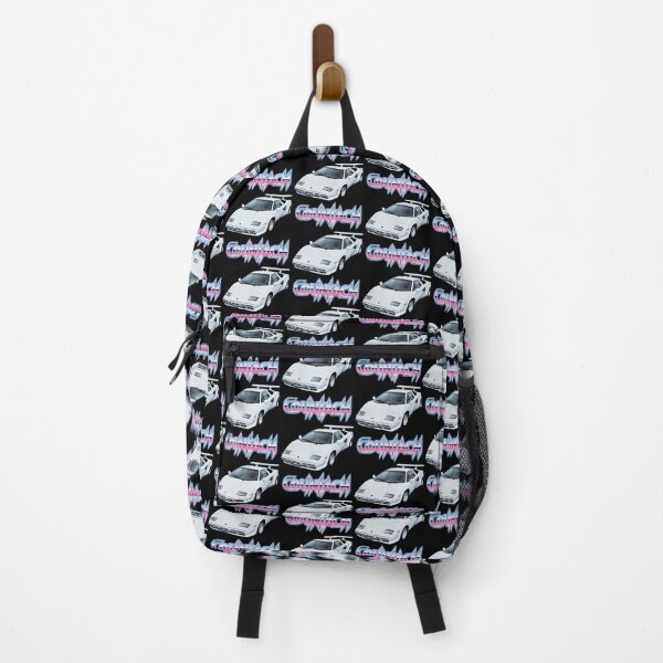 Item preview, Countach White Synthwave Supercar Art designed and sold by TheArtOfCar.