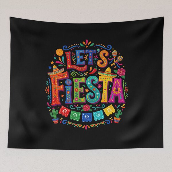Item preview, Let's Fiesta Mexican Celebration Party Goers designed and sold by SofenArt.