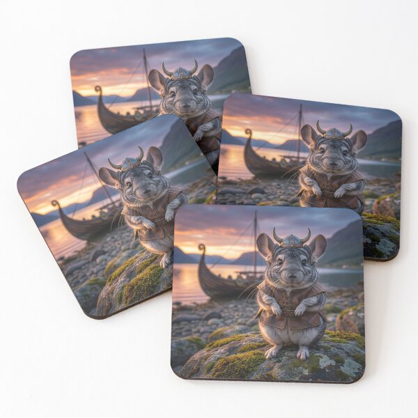 Item preview, Menacing Chinchilla Viking Hits the Shore designed and sold by Tridentulus.
