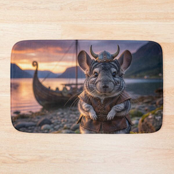 Item preview, Menacing Chinchilla Viking Hits the Shore designed and sold by Tridentulus.