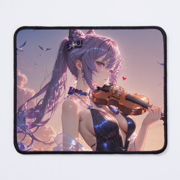 Item preview, Keqing Genshin Impact Pastel Sky Violin Side Profile designed and sold by TanglenRabbit.