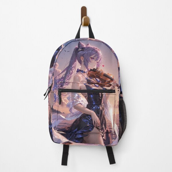 Item preview, Keqing Genshin Impact Pastel Sky Violin Side Profile designed and sold by TanglenRabbit.