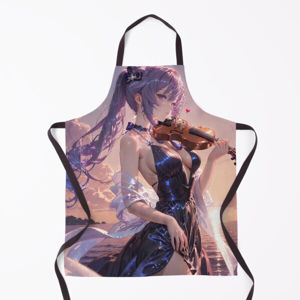 Item preview, Keqing Genshin Impact Pastel Sky Violin Side Profile designed and sold by TanglenRabbit.