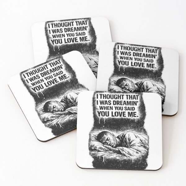 Item preview, “I thought that I was dreamin’ when you said you love me" - Frank Ocean Ivy Lyrics Art – Blonde-Inspired Black and White Dream Cool Print designed and sold by Donsean22.