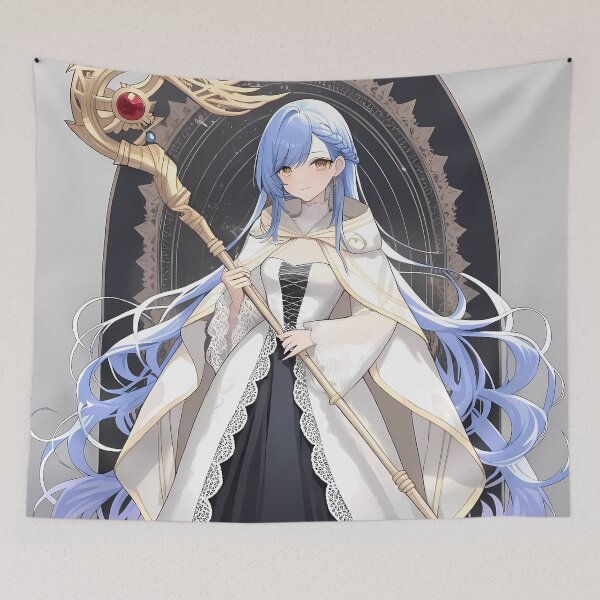 Item preview, Myne Ascendance of a Bookworm White Robe Sacred Staff Grace designed and sold by TanglenRabbit.