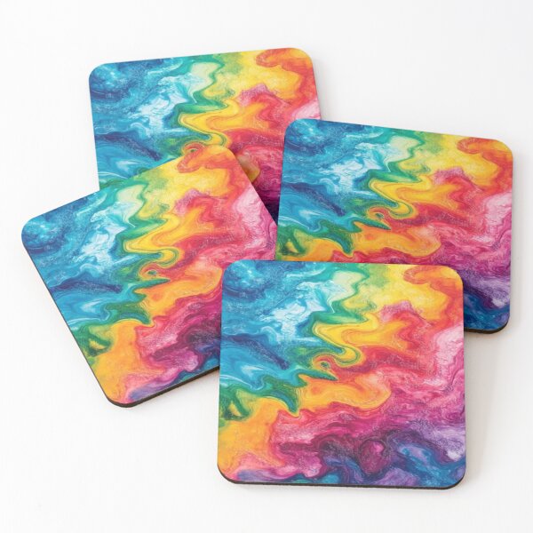 Item preview, Liquid Rainbow Flow Abstract Sticker designed and sold by StickaSketch.