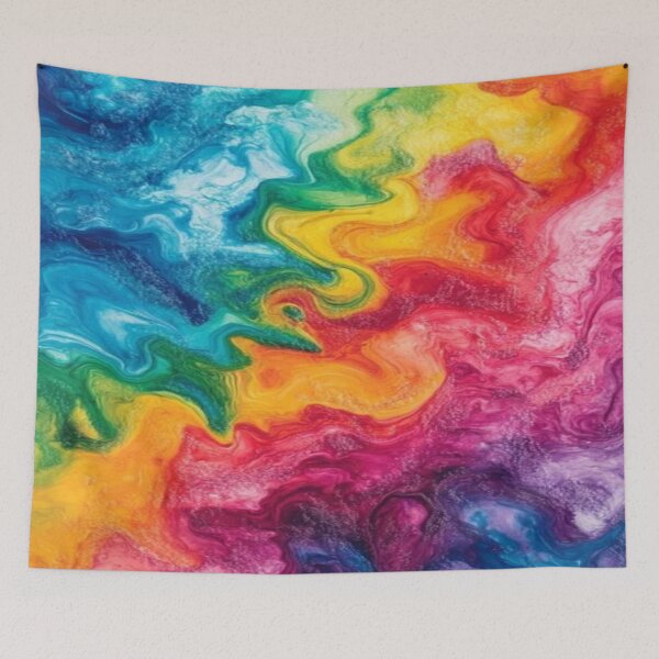 Item preview, Liquid Rainbow Flow Abstract Sticker designed and sold by StickaSketch.