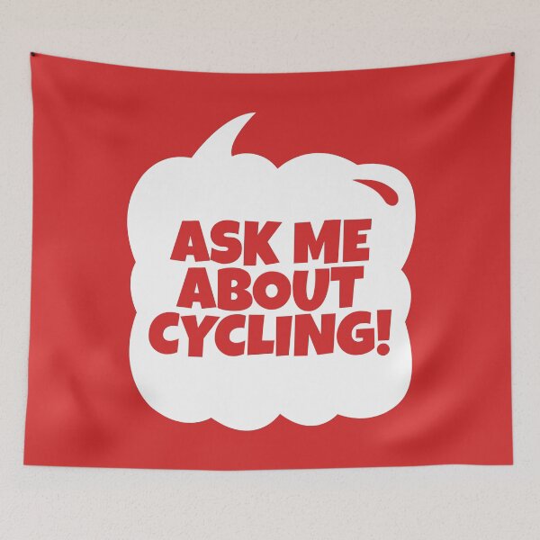 Item preview, Ask Me About Cycling Funny Cyclist Speech Bubble designed and sold by MaryAller.