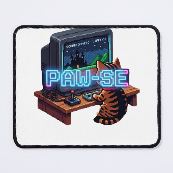 Item preview, Cat Gaming Funny Cat Playing Retro Games T-Shirt designed and sold by Offbeat Outfitters.