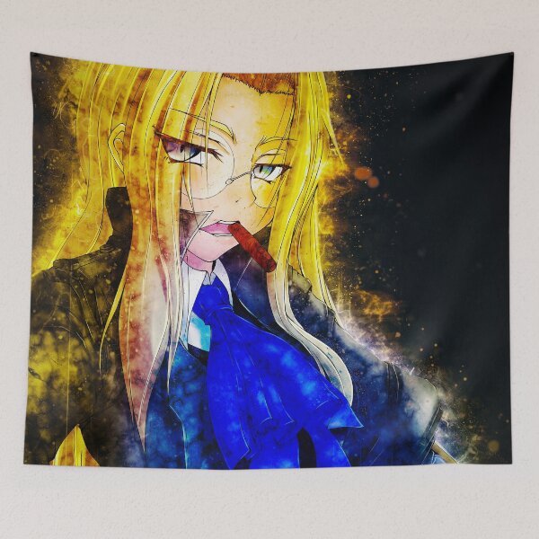 Item preview, Integra Hellsing Elegant Leader Blue Cravat Golden Smoke Glow designed and sold by mildaclairmo.