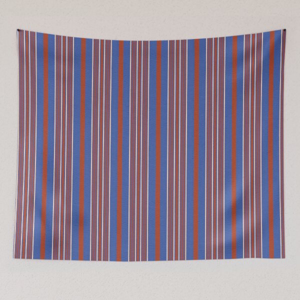 Item preview, Vintage Wavy Stripe Pattern-Blue & Rust Vertical Retro Coastal Lines designed and sold by Brianaidesigns.