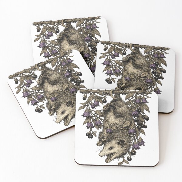 Item preview, Vintage Opossum Nightshade Botanical Illustration designed and sold by Retro Mood Co.