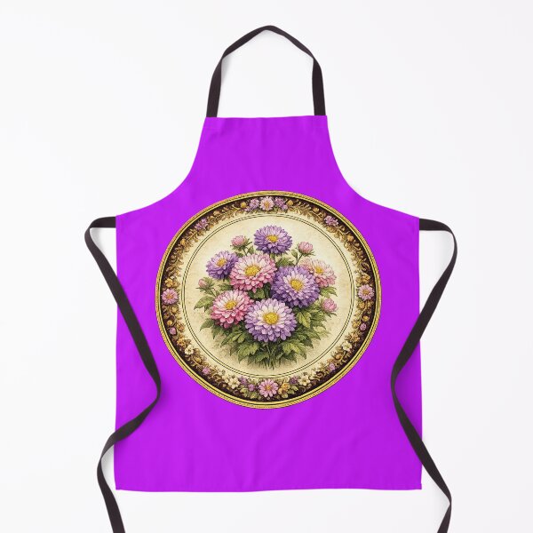 Item preview, Italian Aster Radiance – Meadow Light Botanical Circle Design designed and sold by TheJoyfulPen.