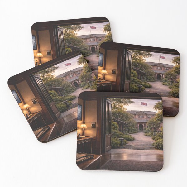 Item preview, British Embassy Courtyard Wall Art | Diplomatic Interior Print with Japanese Garden | The Measure of Empire designed and sold by Element Horizon Studio.