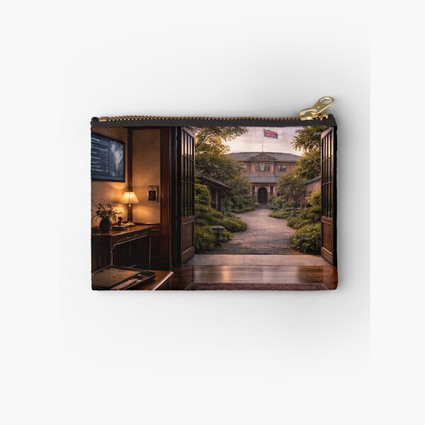 Item preview, British Embassy Courtyard Wall Art | Diplomatic Interior Print with Japanese Garden | The Measure of Empire designed and sold by Element Horizon Studio.