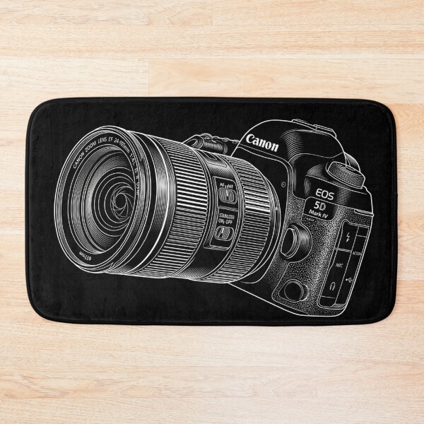 Item preview, Canon EOS 5D Mark IV – Detailed DSLR Camera Line Art Illustration designed and sold by Stinky Lincy's Apparel Company.